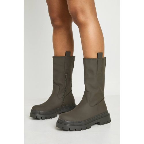 Bottes en caoutchouc à hauteur de mollet et à semelles épaisses | Taille 41 - boohoo - Modalova