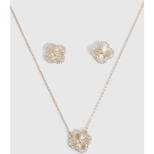Ensemble de bijoux pendentif fleur - boohoo - Modalova