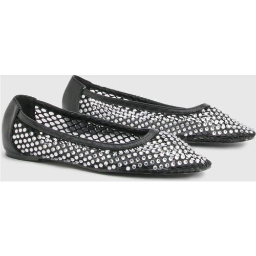 Ballerines en Maille Diamantée | Taille 40 - boohoo - Modalova