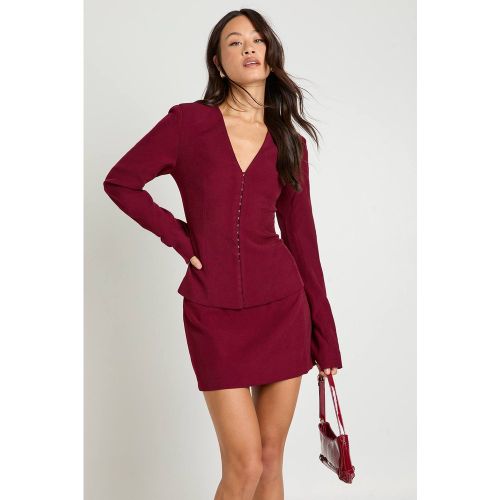 Blazer long ajusté à manches baril et à taille cintrée | Taille 38 - boohoo - Modalova