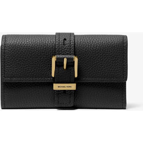 MK Portefeuille Nolita de taille moyenne en cuir grainé à trois volets - Michael Kors - MICHAEL Michael Kors - Modalova