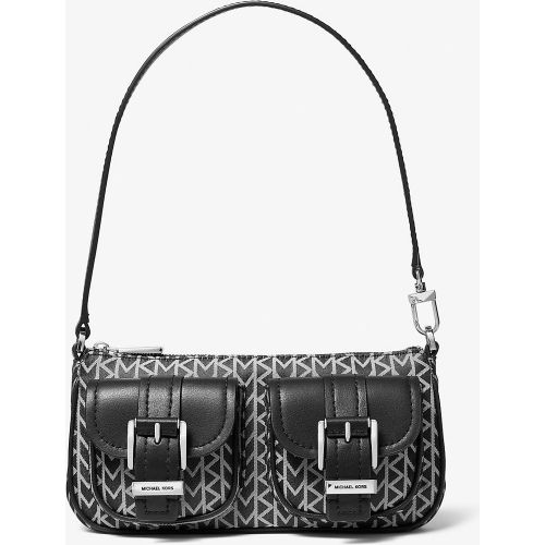 Petite pochette Zoe en jacquard à logo MK2000 - Michael Kors - MICHAEL Michael Kors - Modalova