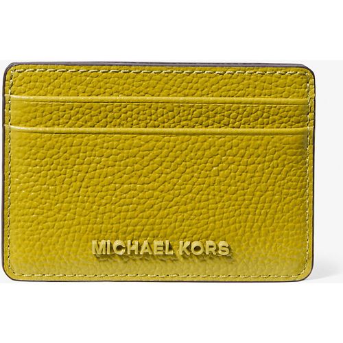 MK Porte-cartes Jet Set en cuir grainé - Michael Kors - MICHAEL Michael Kors - Modalova