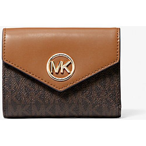MK Portefeuille enveloppe à trois volets Carmen en cuir de taille moyenne avec logo - / - Michael Kors - MICHAEL Michael Kors - Modalova