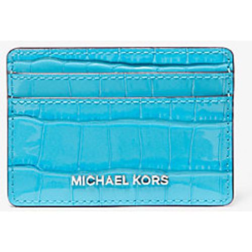 MK Petit porte-cartes Jet Set en cuir effet crocodile en relief - - Michael Kors - MICHAEL Michael Kors - Modalova