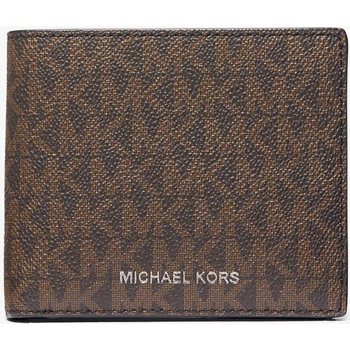 MK Portefeuille compact Greyson fin à imprimé logo - Michael Kors - Michael Kors Mens - Modalova