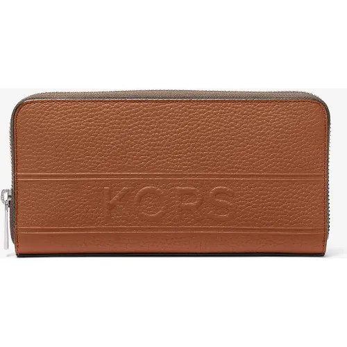 MK Portefeuille entièrement zippé Hudson en cuir grainé - Michael Kors - Michael Kors Mens - Modalova