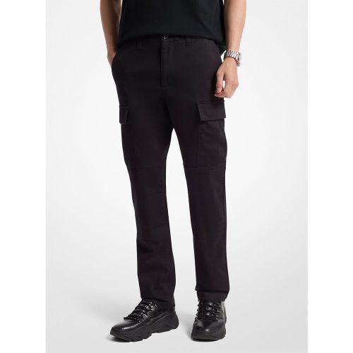 MK Pantalon cargo coupe slim en satin de coton mélangé - Michael Kors - Michael Kors Mens - Modalova