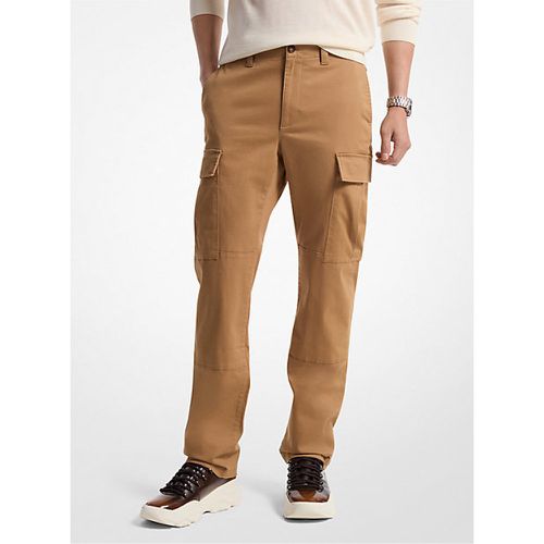 MK Pantalon cargo coupe slim en satin de coton mélangé - Michael Kors - Michael Kors Mens - Modalova