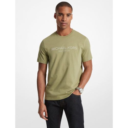 MK T-shirt en coton imprimé avec logo - Michael Kors - Michael Kors Mens - Modalova