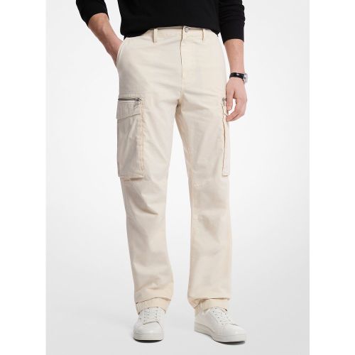 MK Pantalon cargo en popeline de coton extensible - Michael Kors - Michael Kors Mens - Modalova
