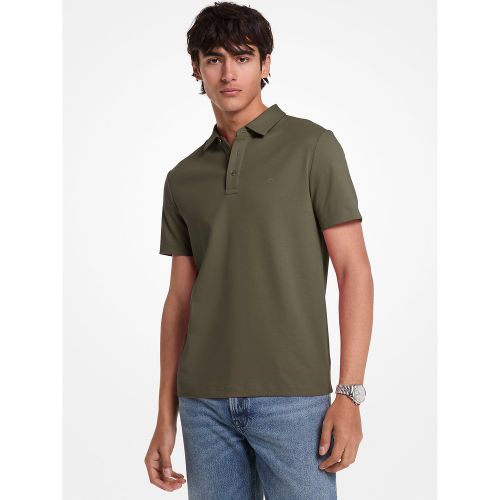 MK Polo en coton à logo brodé - Michael Kors - Michael Kors Mens - Modalova