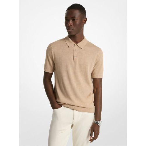 MK Polo en laine mérinos - Michael Kors - Michael Kors Mens - Modalova