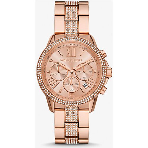 MK Montre surdimensionnée Bryn ton à pierres pavées - Michael Kors - Michael Kors Outlet - Modalova