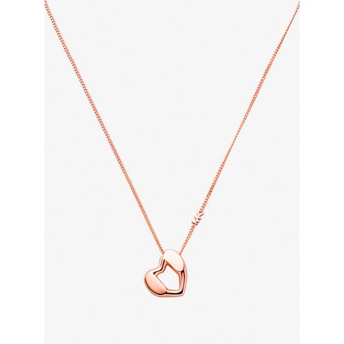 MK Collier à pendentif cœur en argent sterling plaqué en métal précieux - Michael Kors - Modalova