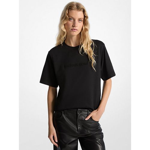 MK T-shirt en coton avec logo en relief - Michael Kors - MICHAEL Michael Kors - Modalova