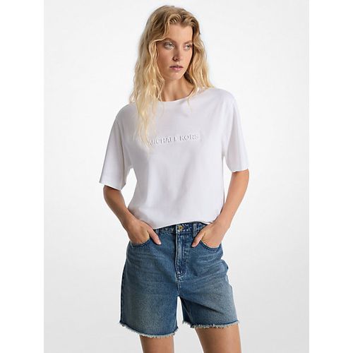 MK T-shirt en coton avec logo en relief - Michael Kors - MICHAEL Michael Kors - Modalova