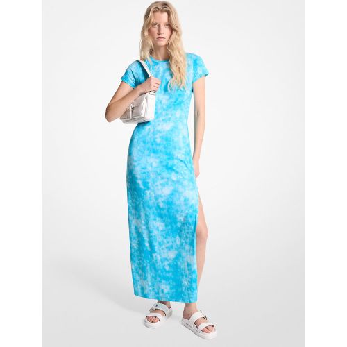 MK Robe longue en coton stretch tie and dye - Michael Kors - MICHAEL Michael Kors - Modalova