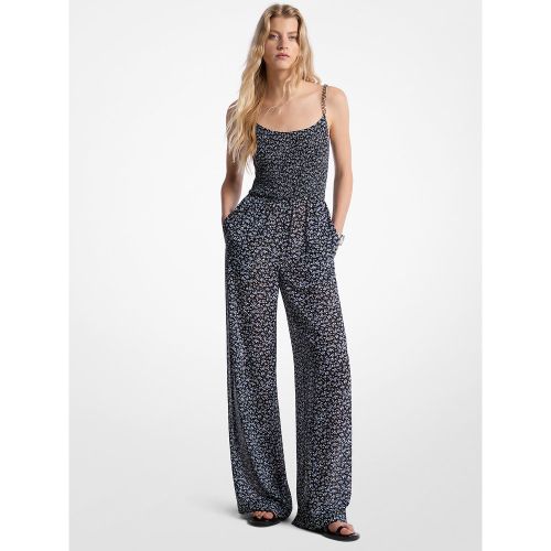 MK Combinaison en georgette travaillée à imprimé floral - Michael Kors - MICHAEL Michael Kors - Modalova