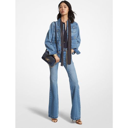 MK Jean évasé à ceinture en denim - Michael Kors - MICHAEL Michael Kors - Modalova