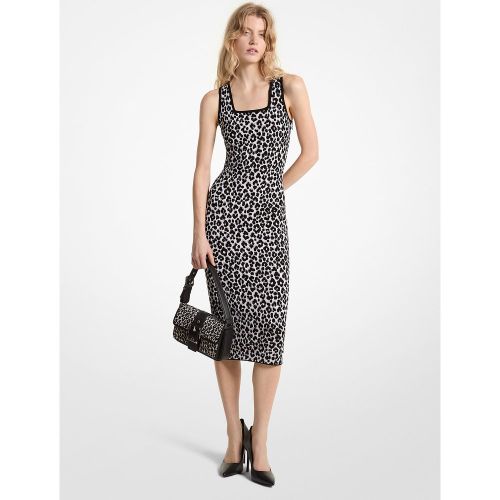 MK Robe en tricot jacquard léopard - Michael Kors - MICHAEL Michael Kors - Modalova