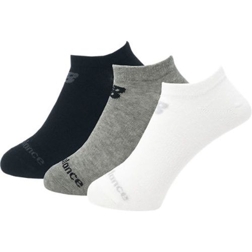 Unisexe Performance Cotton Flat Knit No Show Socks 3 Pack en Noir/Gris/, Taille S - New Balance - Modalova