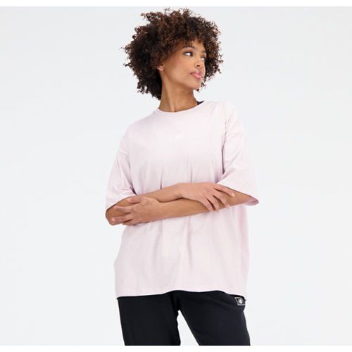 Women's Essentials Graphic Cotton Jersey Oversized T-Shirt en , Taille L - New Balance - Modalova