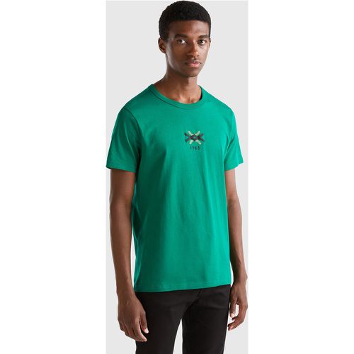Benetton, T-shirt Vert Forêt En Coton Bio À Imprimé Logo, taille M, Vert - United Colors of Benetton - Modalova