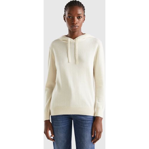 Benetton, Pull Crème À Capuche, taille M, Crème - United Colors of Benetton - Modalova