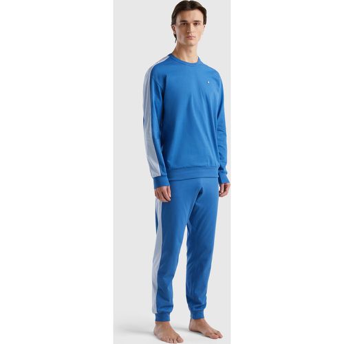 Benetton, Pyjama À Bandes Latérales, taille L, Bleu - United Colors of Benetton - Modalova