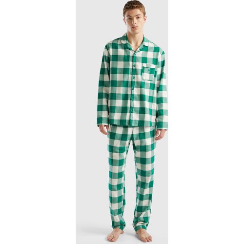 Benetton, Pyjama À Carreaux En Flanelle, taille XL, Vert - United Colors of Benetton - Modalova