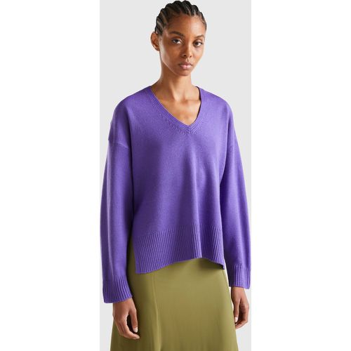 Benetton, Pull Col V Over Fit, taille XS-S, - United Colors of Benetton - Modalova