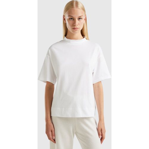 Benetton, T-shirt Col Droit, taille M, Blanc - United Colors of Benetton - Modalova