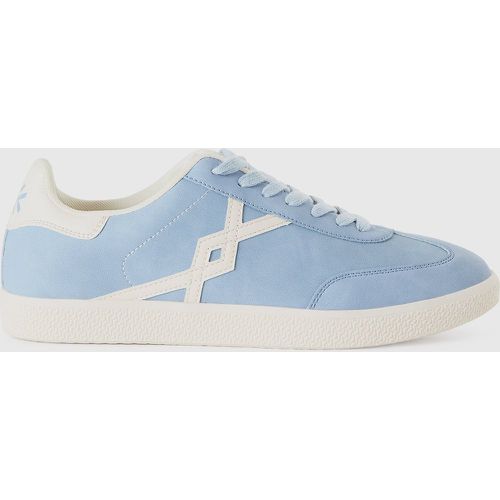 Benetton, Sneakers Basses Effet Suédé, taille 42, Bleu Ciel - United Colors of Benetton - Modalova