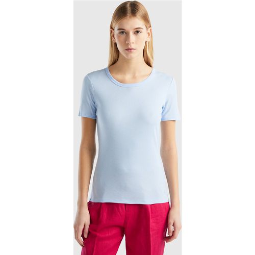 Benetton, T-shirt En Coton Longues Fibres, taille M, Bleu Ciel - United Colors of Benetton - Modalova