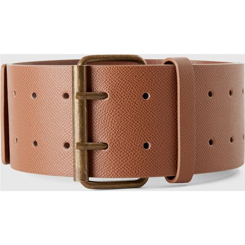 Benetton, Ceinture Taille Haute En Tissu Enduit, taille L, Marron - United Colors of Benetton - Modalova