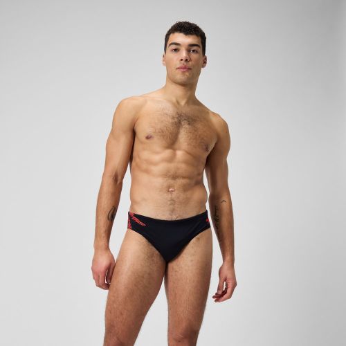 Slip de bain s Tech Panel 7 cms /Rouge sirène/Gris USA - Speedo - Modalova