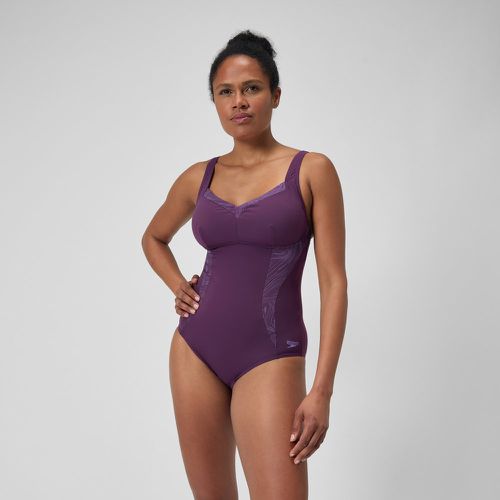 Maillot de bain 1 pièce à imprimé Shaping LunaElustres Prune dandy - Speedo - Modalova