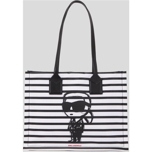 Sac Cabas Rayé Ikon Taille Moyenne, , -, Taille: X00 - Karl Lagerfeld - Modalova