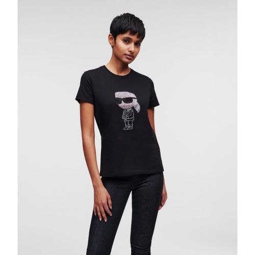 T-shirt Karl Ikon À Strass, , , Taille: L - Karl Lagerfeld - Modalova