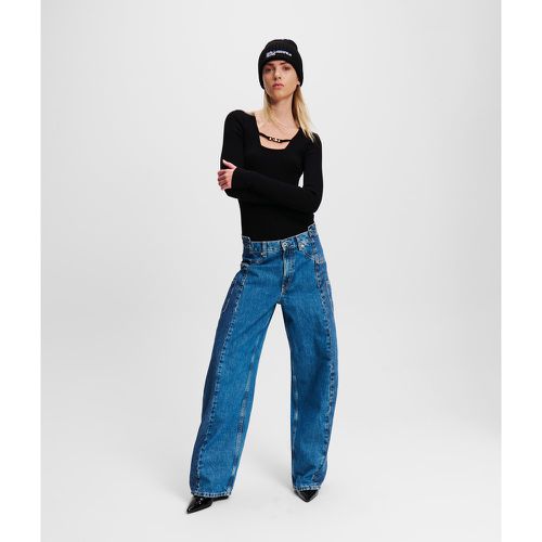 Jean Baggy Destructuré Taille Mi-haute Klj, , , Taille: L24 - KL Jeans - Modalova