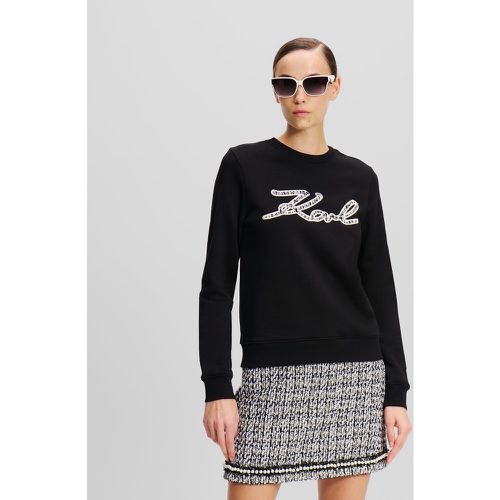 Sweat-shirt En Bouclé Karl Signature, , , Taille: XL - Karl Lagerfeld - Modalova