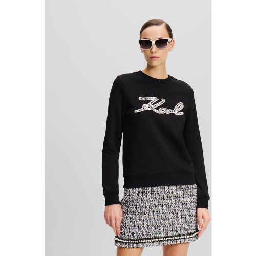 Sweat-shirt En Bouclé Signature, , , Taille: L - Karl Lagerfeld - Modalova