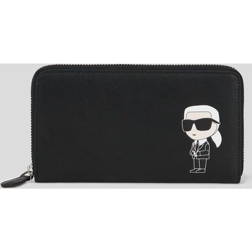 Portefeuille Continental En Cuir Ikon, , , Taille: X00 - Karl Lagerfeld - Modalova