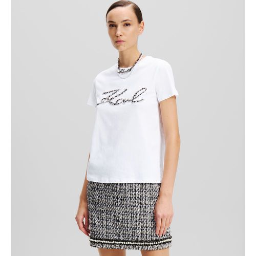 T-shirt En Bouclé Karl Signature, , , Taille: XL - Karl Lagerfeld - Modalova