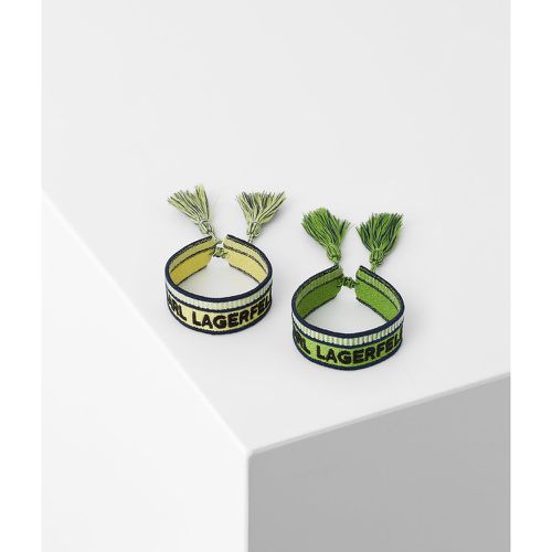 Lot De Deux Bracelets K/woven – Jaune/vert, , , Taille: X00 - Karl Lagerfeld - Modalova