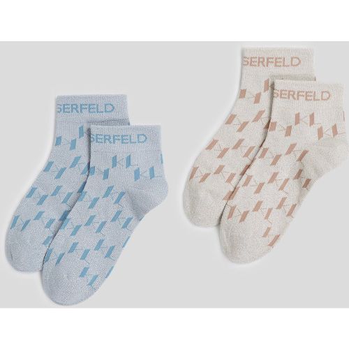 Chaussettes Courtes K/monogram - 2-pack, , -, Taille: One size - Karl Lagerfeld - Modalova