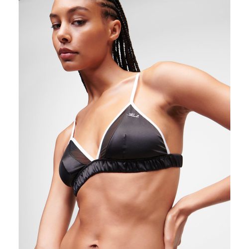 Soutien-gorge Triangle En Satin Karl Signature, , , Taille: XL - Karl Lagerfeld - Modalova