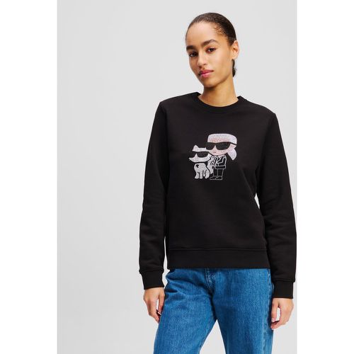 Sweat-shirt À Strass Ikon Karl & Choupette, , , Taille: XL - Karl Lagerfeld - Modalova