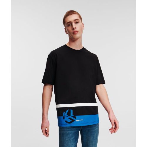 T-shirt Monogram Décontracté À Rayure, , , Taille: L - KL Jeans - Modalova